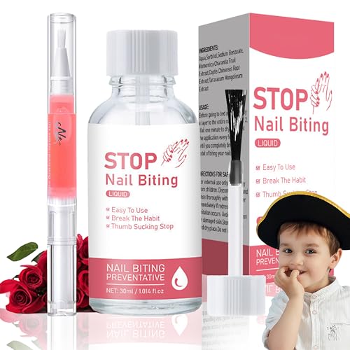 15ml Stop Nägelkauen Nagellack mit Cuticle Oil - Stop Nägelkauen Für Kinder, Daumenlutschen Stop Nails Polish, Stop zu Verhindert Nägelkauen und Daumenlutschen für Kinder ＆ Erwachsene (Altrosa, 30ml) von MrCuvaryas