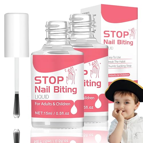 15ml x2 Stop Nägelkauen Nagellack - Stop Nägelkauen Für Kinder, Daumenlutschen Stop Nails Polish, Stop zu Verhindert Nägelkauen Daumenlutschen für Kinder und Erwachsene, No Bite Nagellack (Pink, 2x) von MrCuvaryas