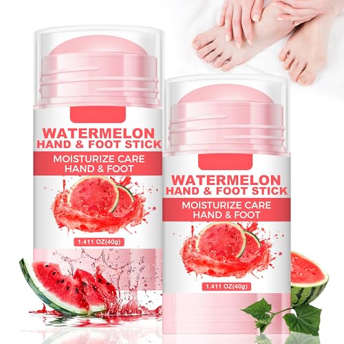 2025 Neu Hydrating and Anti-Cracking Foot Cream - 60% Urea Foot Cream Stick, Fusscreme sehr Trockene füsse Hornhaut, Bodylotion mit Säure, Feuchtigkeitsspendende Handcreme (Wassermelone, 2Pcs) von MrCuvaryas