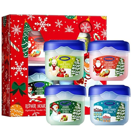 MrCuvaryas Weihnachts Lippenbalsam Set-4 Stück Lip Balm von MrCuvaryas