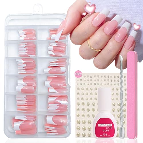 Falsche Nägel Tips Set - 120 Stück Französisch Falsche Nägel Zum Aufkleben - Full Cover Künstliche Nägel Kurz Quadrat Nail Art Manicure Fake Nails für Damen & Frauen Gelnägel (Weiß Trapez) Falsche Nägel Tips Set - 120 Stück Französisch Falsche Nägel Zum Aufkleben - Full Cover Künstliche Nägel Kurz Quadrat Nail Art Manicure Fake Nails für Damen & Frauen Gelnägel (Weiß Trapez) von MrCuvaryas