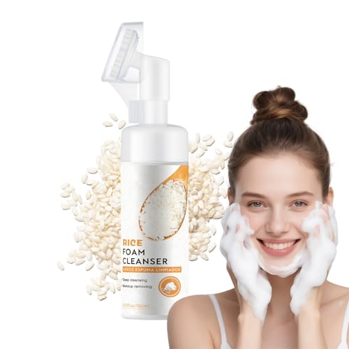 Reis Reinigungsschaum Gesicht - Rice Cleanser Face Wash - Gesichtsreinigung Männer Frauen - Cleanser Gesicht - Gesichtsreiniger - Cleansing Foam, Tiefenreinigung, Make-up-Entfernung von MrCuvaryas