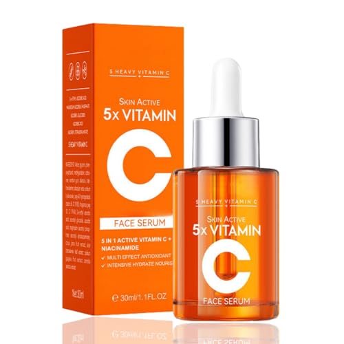 Vitamin C Serum Gesicht - Gesichtsserum Damen - Face Serum for Women Anti Aging Gesichtsöl - Anti Pig-mentfl-ecken Gesicht Vitamin C Tropfen Hochdosiert - gegen Du-nkle Fle-cken von MrCuvaryas