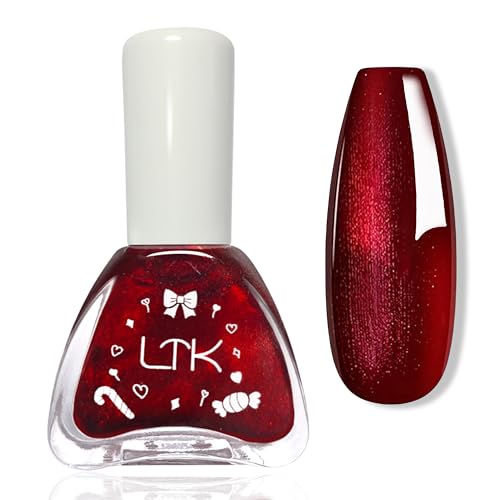 Weinrot Nagellack - Schnell trocknende & lang anhaltende Nagellack - Glitzer Farblack Ungiftig auf Wasserbasis - Quick Dry Nail Polish für DIY Salon Geschenk für Frauen Maniküre zu Hause (Rot) von MrCuvaryas