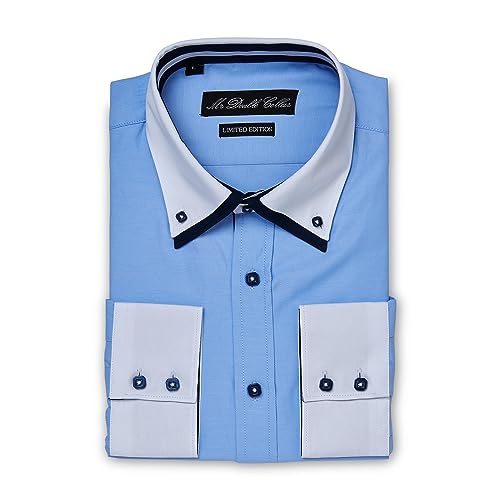 MrDoubleCollar Herren Freizeit-Hemd Gr. L, Oxford Finish von MrDoubleCollar