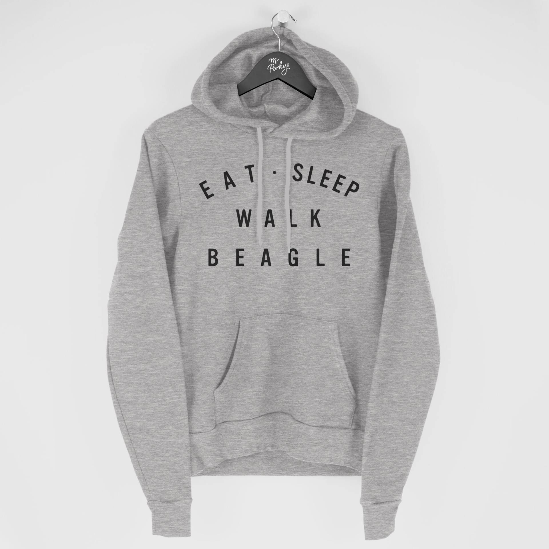 Beagle Hoodie, Eat Sleep Walk Geschenk Für Besitzer, Hoody von MrPorkysGiftShop