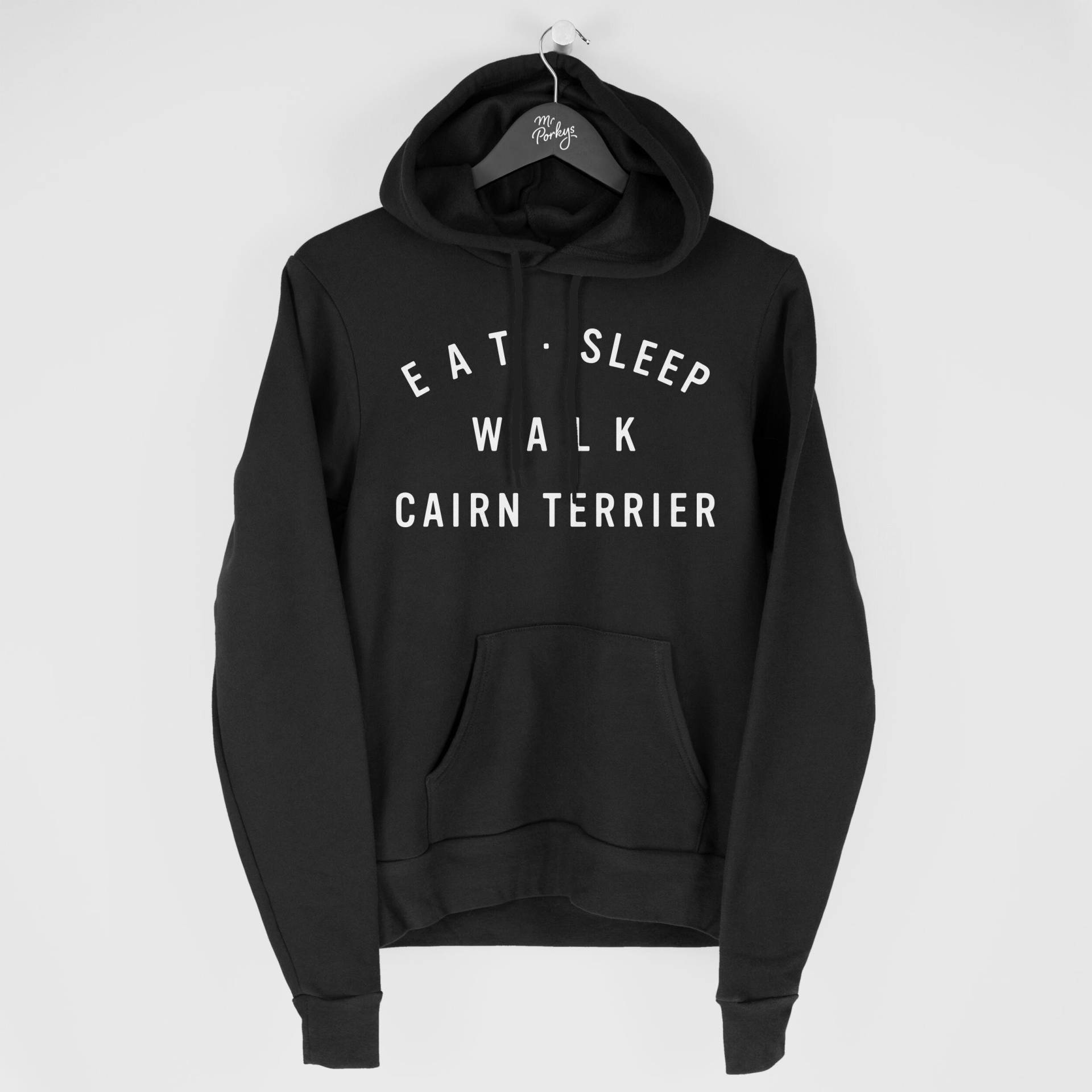 Cairn Terrier Hoodie, Eat Sleep Walk Geschenk Für Besitzer, Hoody von MrPorkysGiftShop