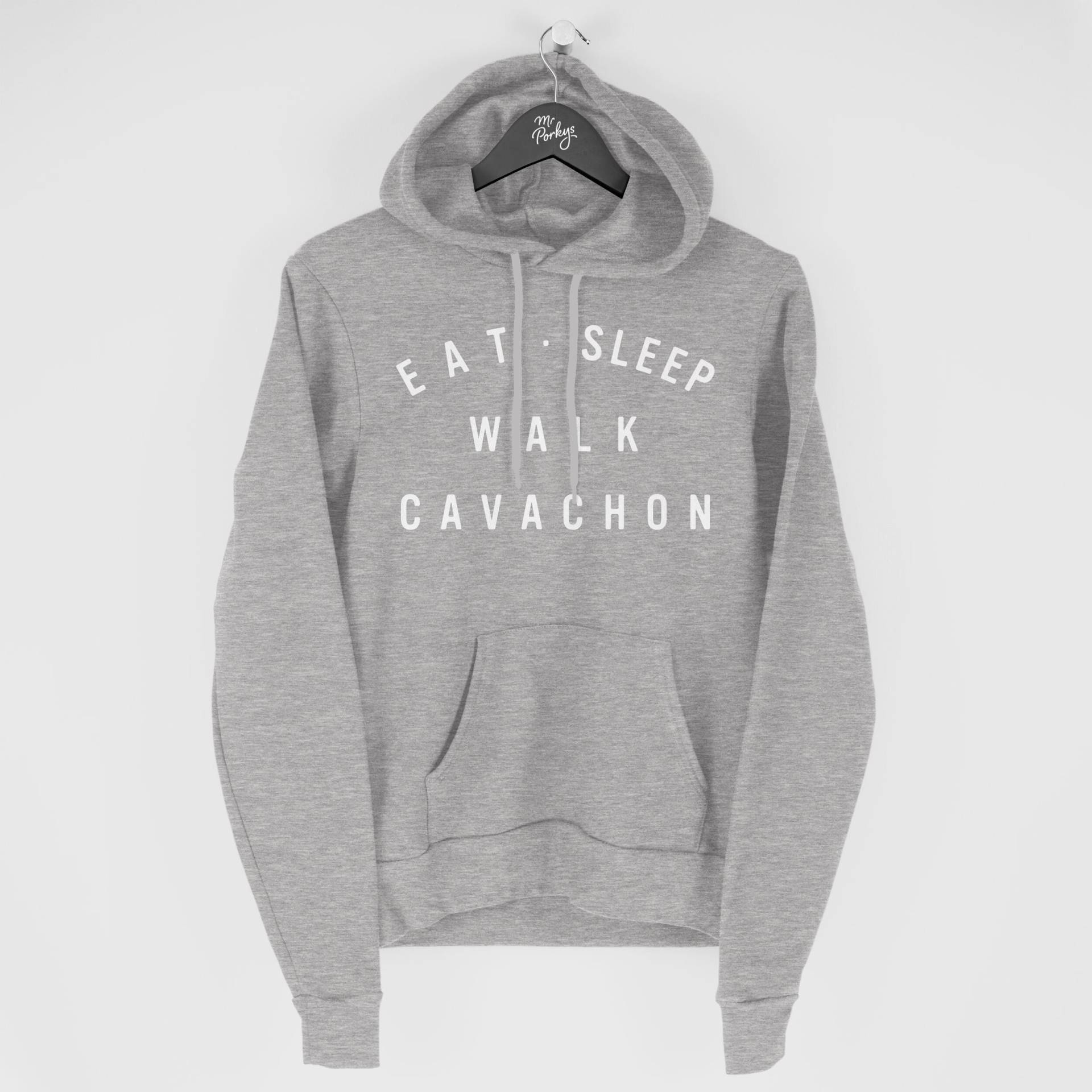 Cavachon Hoodie, Eat Sleep Walk Geschenk Für Besitzer, Hoody von MrPorkysGiftShop