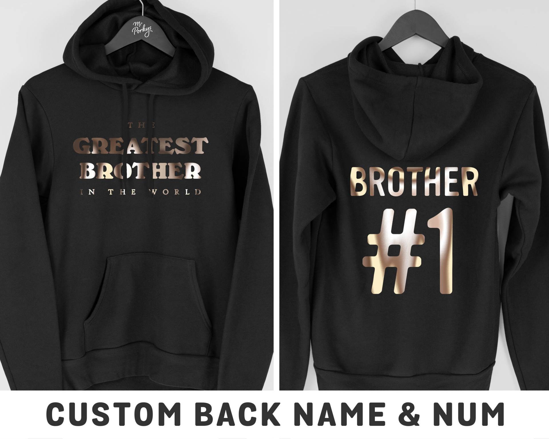 Der Größte Bruder Der Welt Hoodie, Geburtstagsgeschenk Für Bruder, Hoodie Geburtstag von MrPorkysGiftShop