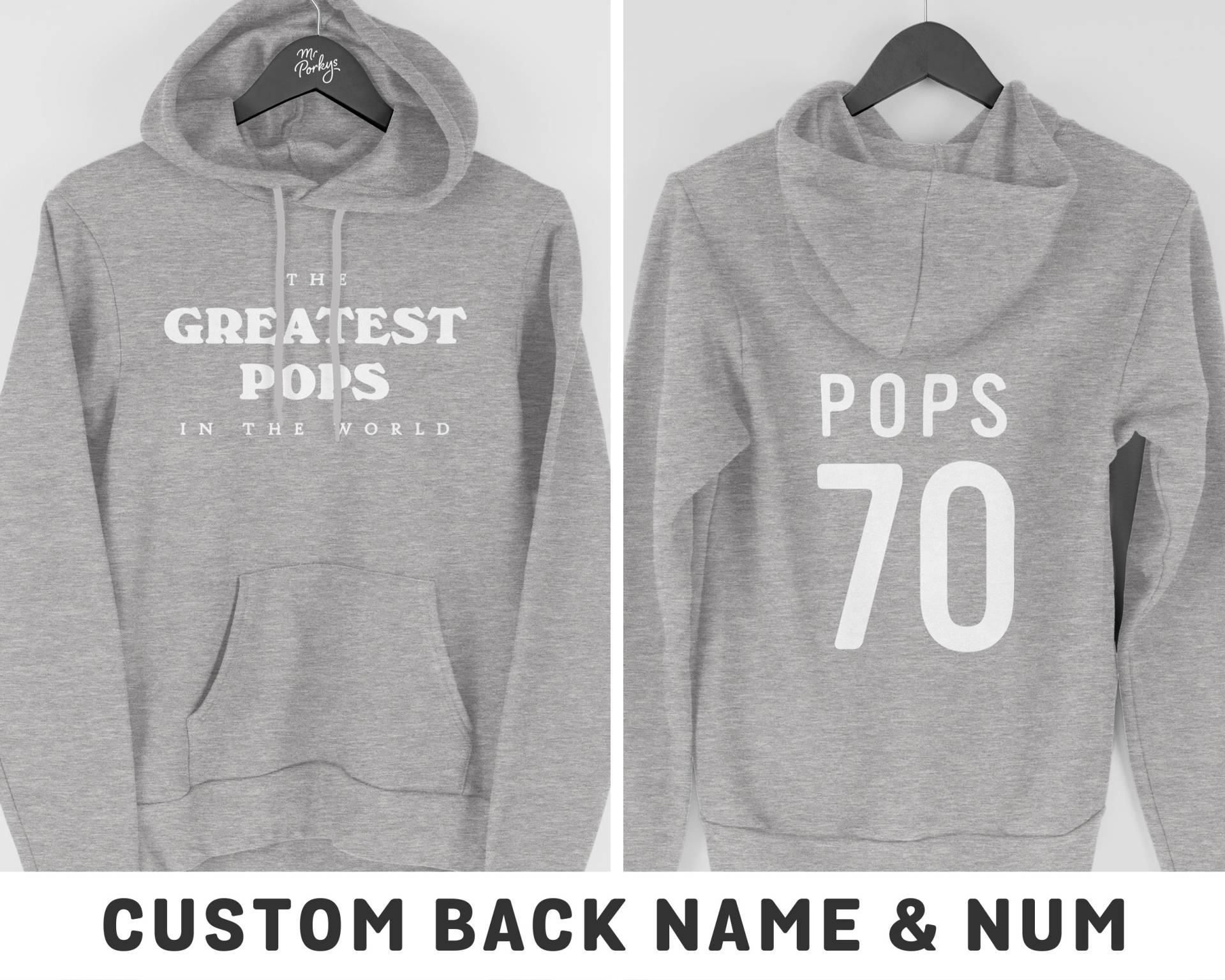 Der Größte Pops Der Welt Hoodie, Geburtstagsgeschenk Für Pops, Hoodie Geburtstagspullover Vatertags-Hoodie von MrPorkysGiftShop