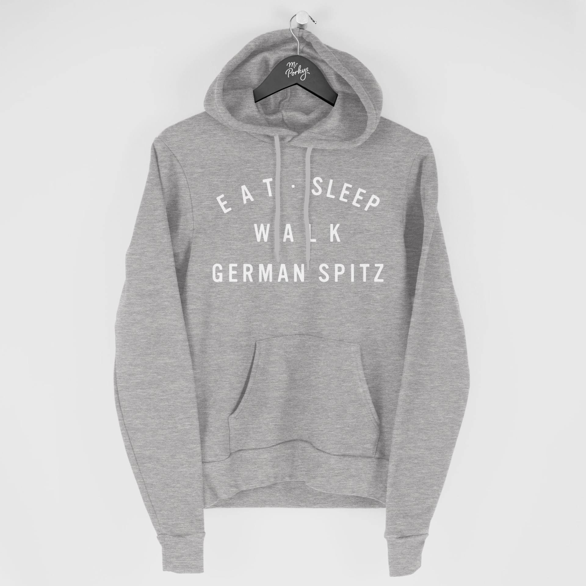 Deutscher Spitz Hoodie, Eat Sleep Walk Geschenk Für Deutsche Besitzer, Hoody von MrPorkysGiftShop