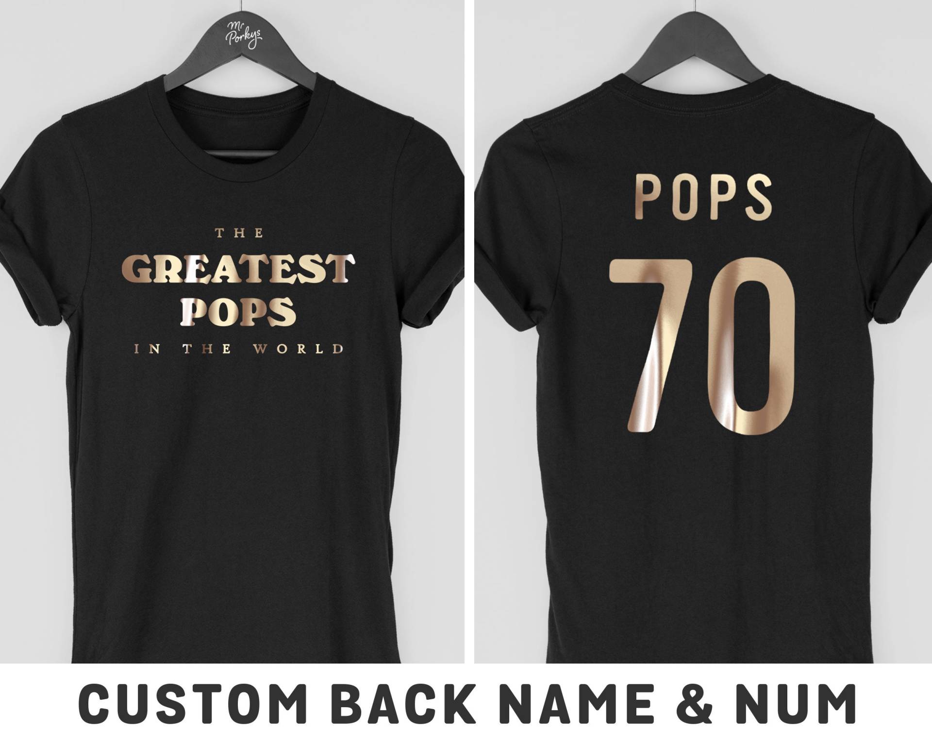 The Greatest Pops in The World T-Shirt, Geburtstagsgeschenk Für Pops, T-Shirt Geburtstags-Shirt Vatertags-T-Shirt von MrPorkysGiftShop