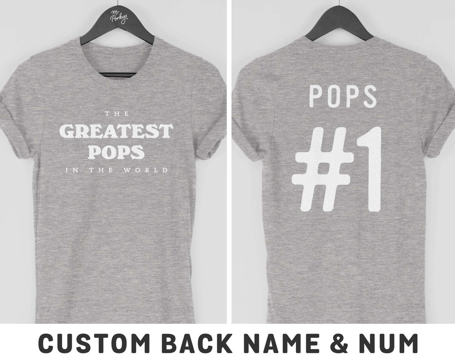 The Greatest Pops in The World T-Shirt, Geburtstagsgeschenk Für Pops, T-Shirt Geburtstags-Shirt Vatertags-T-Shirt von MrPorkysGiftShop