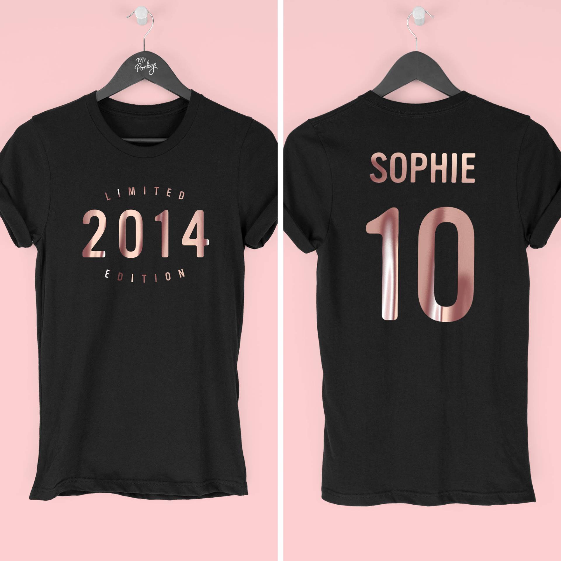 10.geburtstag Mädchen Shirt, T-Shirt Zum 10.geburtstag, Limitierte Auflage 2014 T-Shirt, Geschenk 10 von MrPorkysHenShop