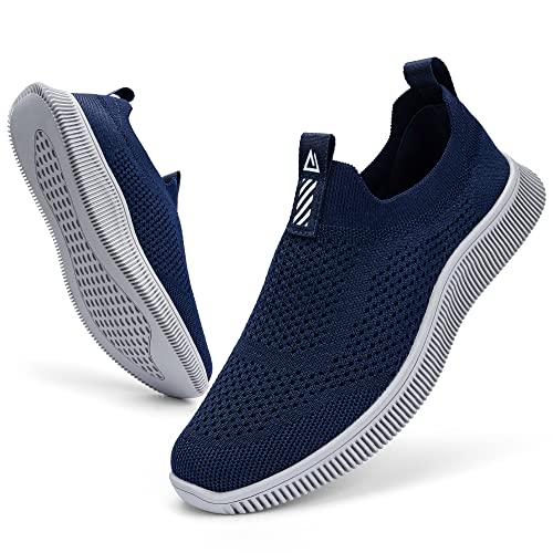 MrToNo Slip On Sneaker Herren Damen Turnschuhe Atmungsaktiv Sportschuhe Leichte Laufschuhe rutschfest Joggingschuhe Straßenlaufschuhe Bequem Outdoor Walkingschuhe-SHLANQUAN-41 von MrToNo