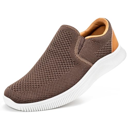 MrToNo Slip On Sneakers Herren Schuhe Mesh Sportschuhe Ohne Schnuersenkel Leicht Walkingschuhe Bequeme Turnschuhe Atmungsaktiv Casual Freizeitschuhe-ZONGSE-42 von MrToNo