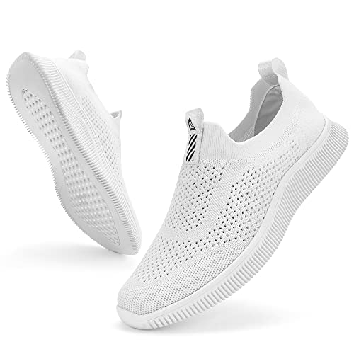 MrToNo Slip On Sneakers Herren Sportschuhe & Walkingschuhe ohne Schnürsenkel Bequem Atmungsaktive Leichte-BAISE-42 von MrToNo