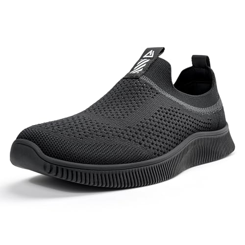MrToNo Slip On Sneakers Herren Damen Turnschuhe Sportschuhe Fitness Sporthalle Freizeitschuhe Atmungsaktiv Leichtgewichts Joggingschuhe Straßenlaufschuhe Bequem Laufschuhe Outdoor Walkingschuhe-HEI-44 von MrToNo