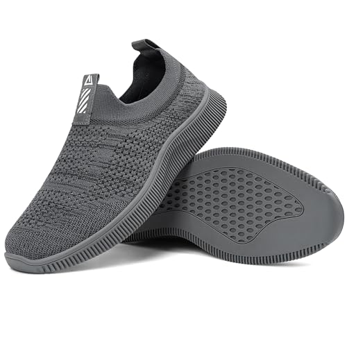 MrToNo Slip On Sneakers Herren Turnschuhe Sportschuhe Fitness Sporthalle Freizeitschuhe Atmungsaktiv Leichtgewichts Joggingschuhe Straßenlaufschuhe Bequem Laufschuhe Outdoor Walkingschuhe-HUISE-39 von MrToNo