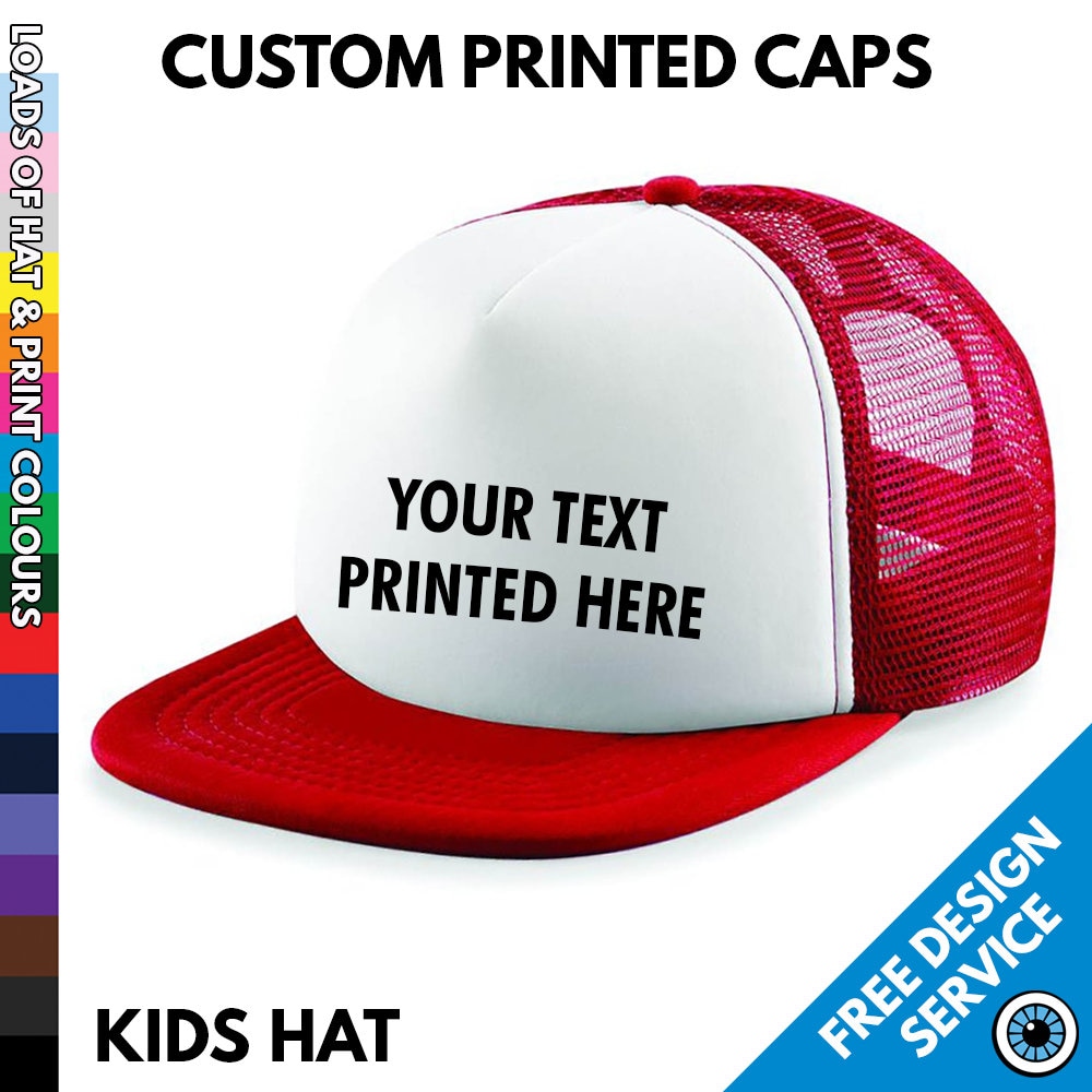 Benutzerdefinierter Text Kinder Baseball Mütze - Trucker Ihr Slogan Zitat Personalisiert Personalisiert Geschenk Team Trainer Mützen von MrTsShirts