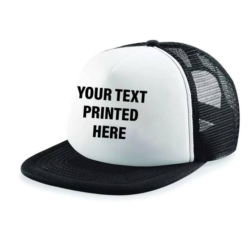 Individuell Gedruckter Text Kinder-Baseballmütze - Trucker-Mütze Ihr Text-Slogan-Zitat Kinder Personalisierte Geschenk-Team-Trainer-Kappen von MrTsShirts