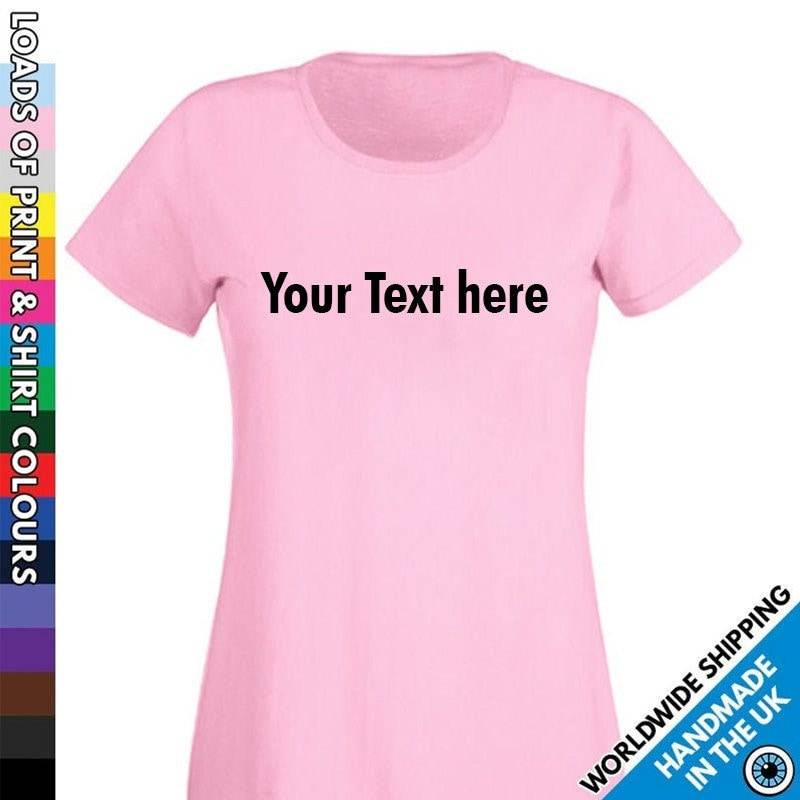 Damen Benutzerdefinierte Text Gedruckt Tshirt Jeder Name Oder Personalisiert Personalisierte Hen Night Party Business Lustiges Geschenk Vorhanden von MrTsShirts