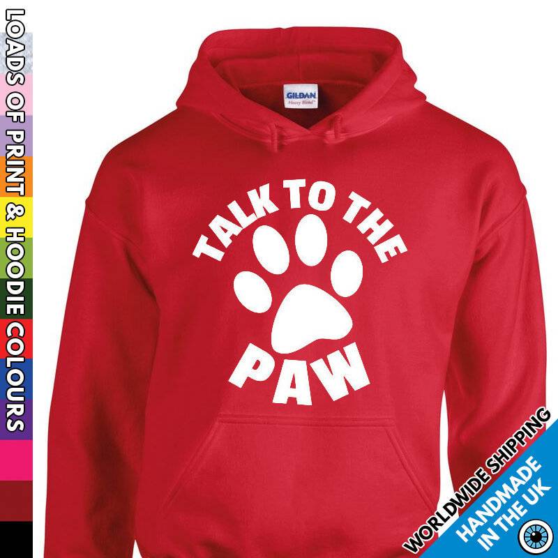 "Erwachsene Sprich Die Pfote Hoodie - Tierliebhaber Kapuzentop Freche Katze Hund Welpe Kätzchen Geschenk Unisex Herren Damen Pullover Hood." von MrTsShirts