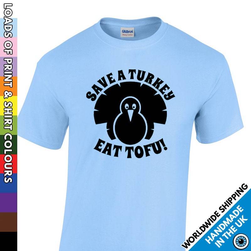 Kinder Save A Turkey Eat Tofu Lustiges Weihnachts T-Shirt - Super Gesundes Essen Tshirt Stolze Grüns Esser Jungen & Mädchen von MrTsShirts