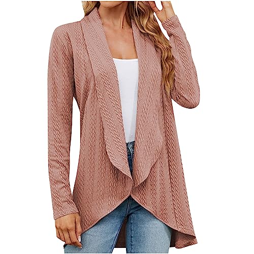 Damen-Strickjacke, vorne offen, langärmelig, leicht, lässig, Wasserfall-Strickjacke, einfarbig, lässig, lockere Strickjacke, schmale Passform, weiche Mäntel, Outwear, Hochzeit, besondere Anlässe, Hot Damen-Strickjacke, vorne offen, langärmelig, leicht, lässig, Wasserfall-Strickjacke, einfarbig, lässig, lockere Strickjacke, schmale Passform, weiche Mäntel, Outwear, Hochzeit, besondere Anlässe, Hot von Mrat