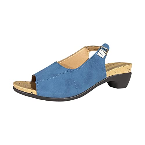 Mrat Sandalen für Damen, Größe 36, hellblau, 38 EU von Mrat