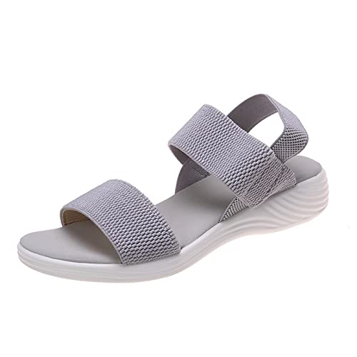 Mrat Sandalen für Damen, Größe 38, grau, 39.5 EU von Mrat