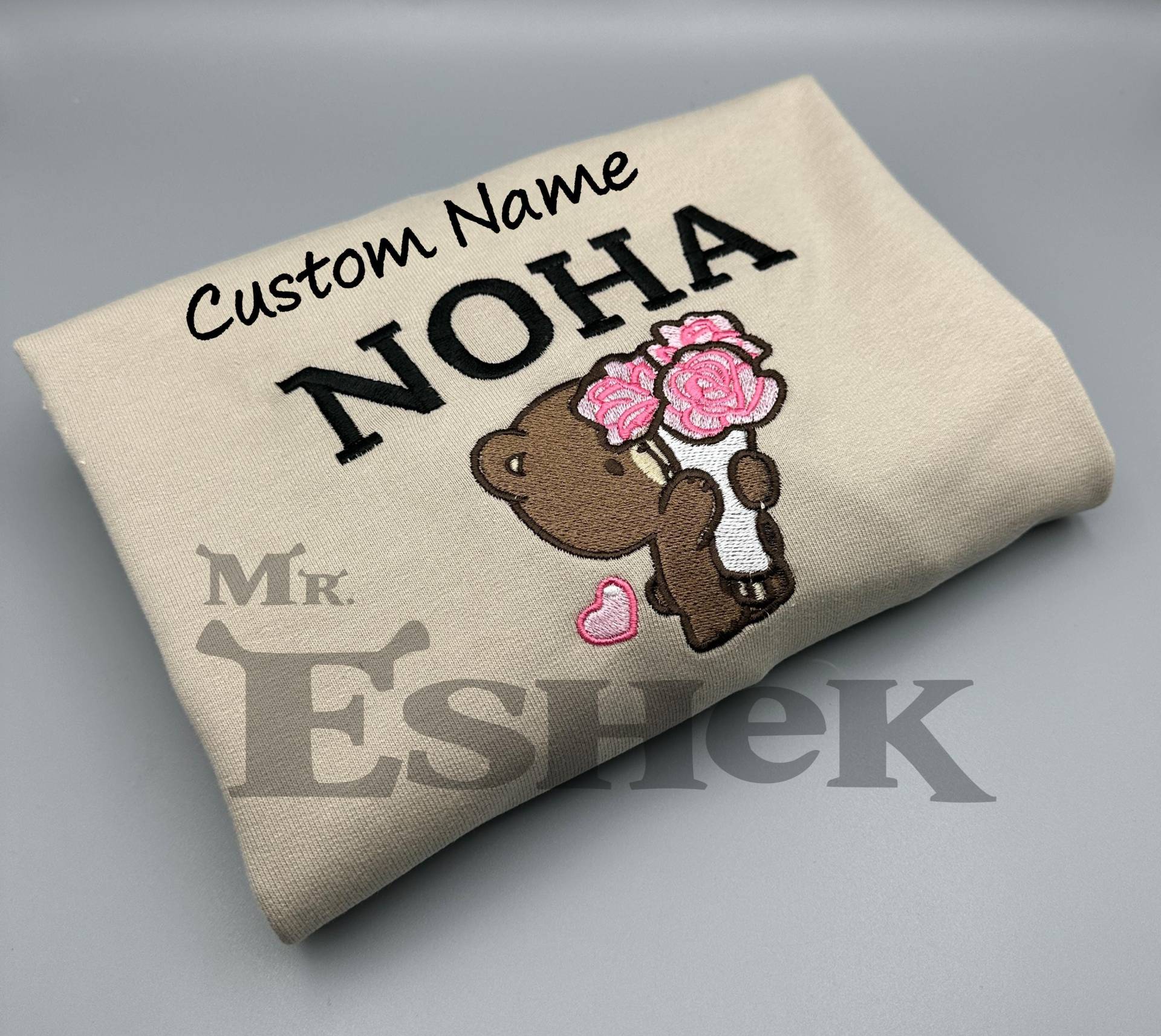 Custom Embroidered Creneck - Mika & Mocha Personalized Couples Sweatshirt Crewneck Sweatshirt- 10 Colours- Handmade Custom Embroidered Creneck - Mika & Mocha Personalized Couples Sweatshirt Crewneck Sweatshirt- 10 Colours- Handmade von Mreshekshop