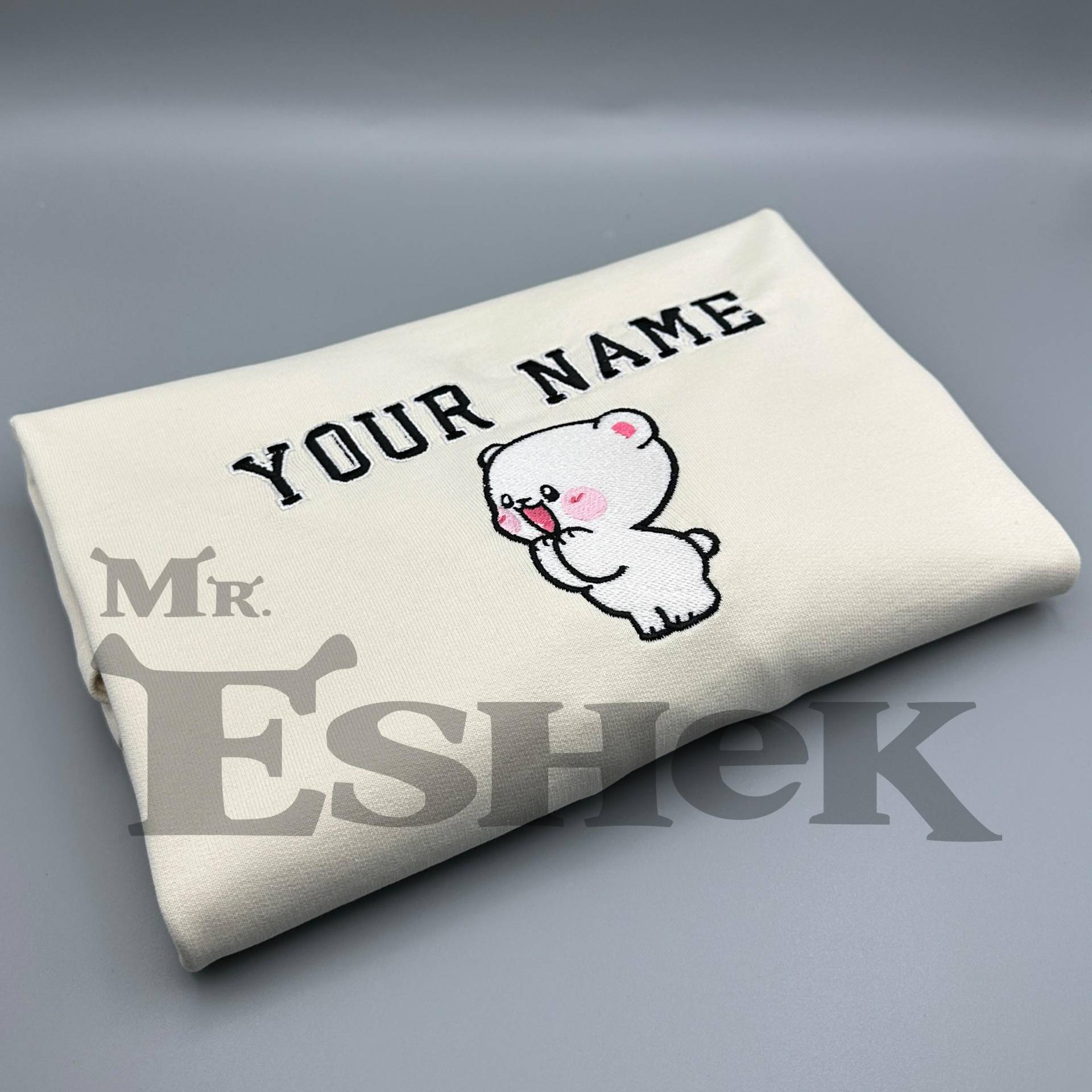 Custom Embroidered Creneck - Mika & Mocha Personalized Couples Sweatshirt Crewneck Sweatshirt- 6 Colours- Handmade Custom Embroidered Creneck - Mika & Mocha Personalized Couples Sweatshirt Crewneck Sweatshirt- 6 Colours- Handmade von Mreshekshop