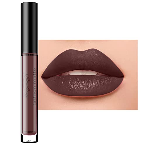 Matte Liquid Lipstick, Long Lasting Waterproof Lipstick, Lip Color Makeup, Smudge Proof Dark Red Lip Stain, Non-Stick Cup Lipgloss for Women von Mrinb