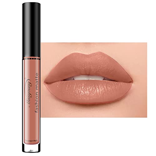 Matte Liquid Lipstick, Long Lasting Waterproof Lipstick, Lip Color Makeup, Smudge Proof Dark Red Lip Stain, Non-Stick Cup Lipgloss for Women von Mrinb