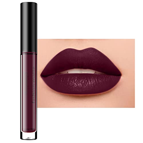 Matte Liquid Lipstick, Long Lasting Waterproof Lipstick, Lip Color Makeup, Smudge Proof Dark Red Lip Stain, Non-Stick Cup Lipgloss for Women von Mrinb