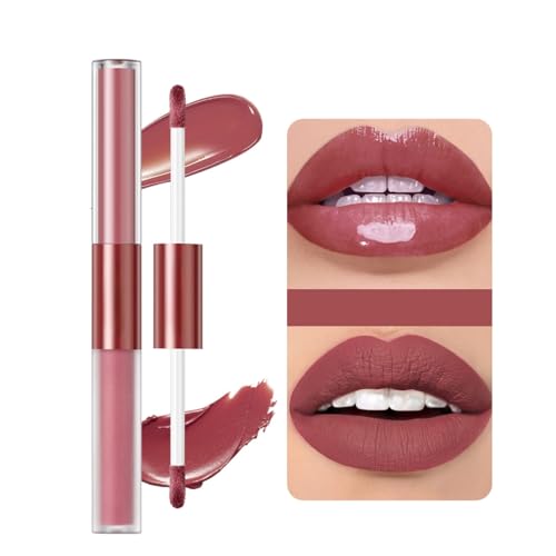 Matter und glänzender Lippenstift, flüssiger Lippenstift, hochpigmentierter matter Lippenstift, wasserfest und langanhaltend, Lipgloss für Mädchen und Frauen von Mrinb