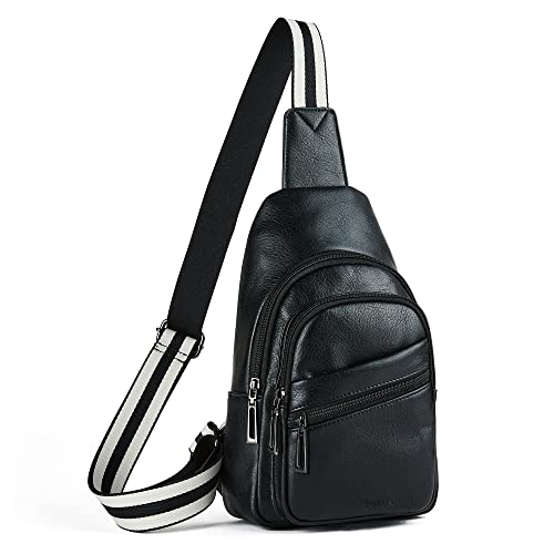 Mroede Bauchtasche, Umhängetaschen für Damen, Schultertasche für Damen, Bauchtasche, Brusttasche für Damen, für Schule, Reisen, 4-1 Schwarz, modisch von Mroede