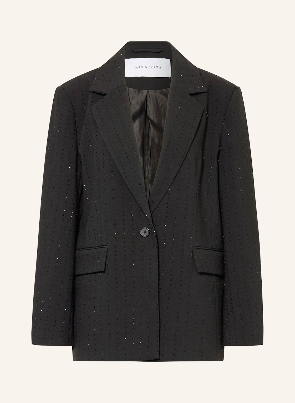 Mrs & Hugs Blazer Mit Schmucksteinen schwarz von Mrs & HUGS