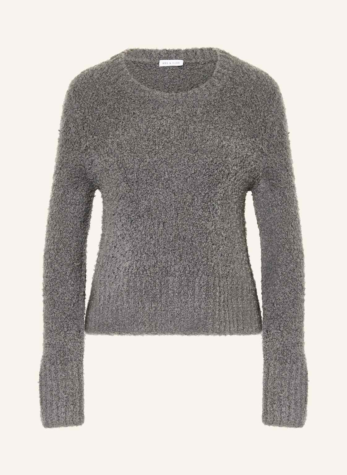 Mrs & Hugs Bouclé-Pullover grau von Mrs & HUGS