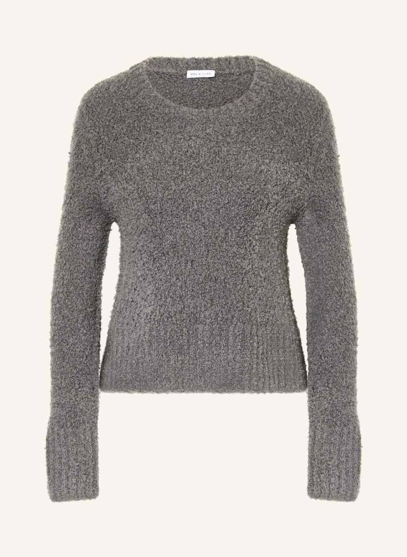 Mrs & Hugs Bouclé-Pullover grau von Mrs & HUGS