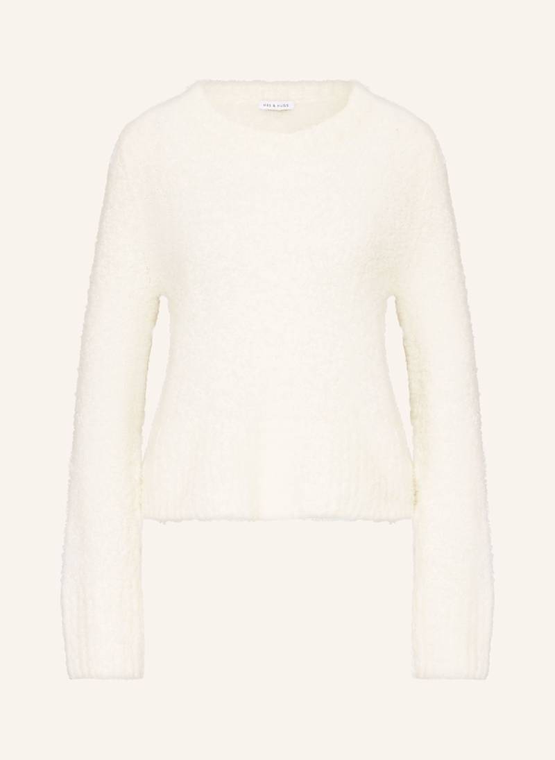 Mrs & Hugs Bouclé-Pullover weiss von Mrs & HUGS