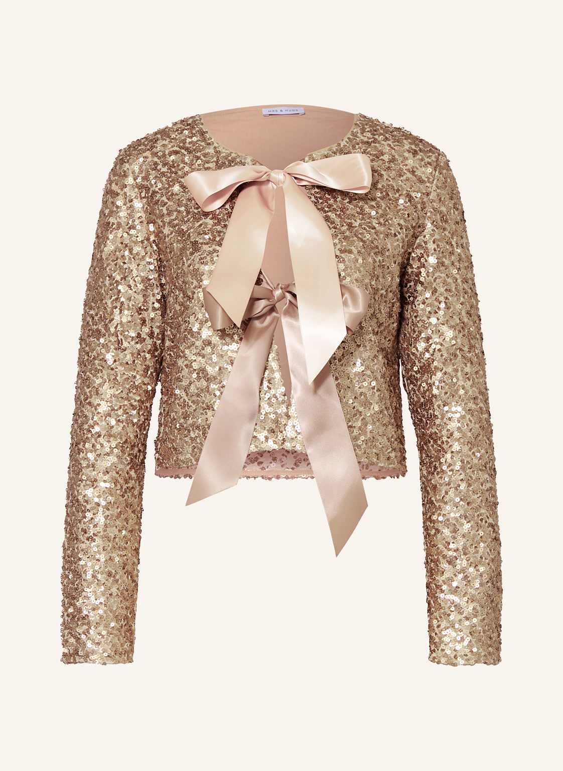 Mrs & Hugs Jacke Mit Pailletten beige von Mrs & HUGS