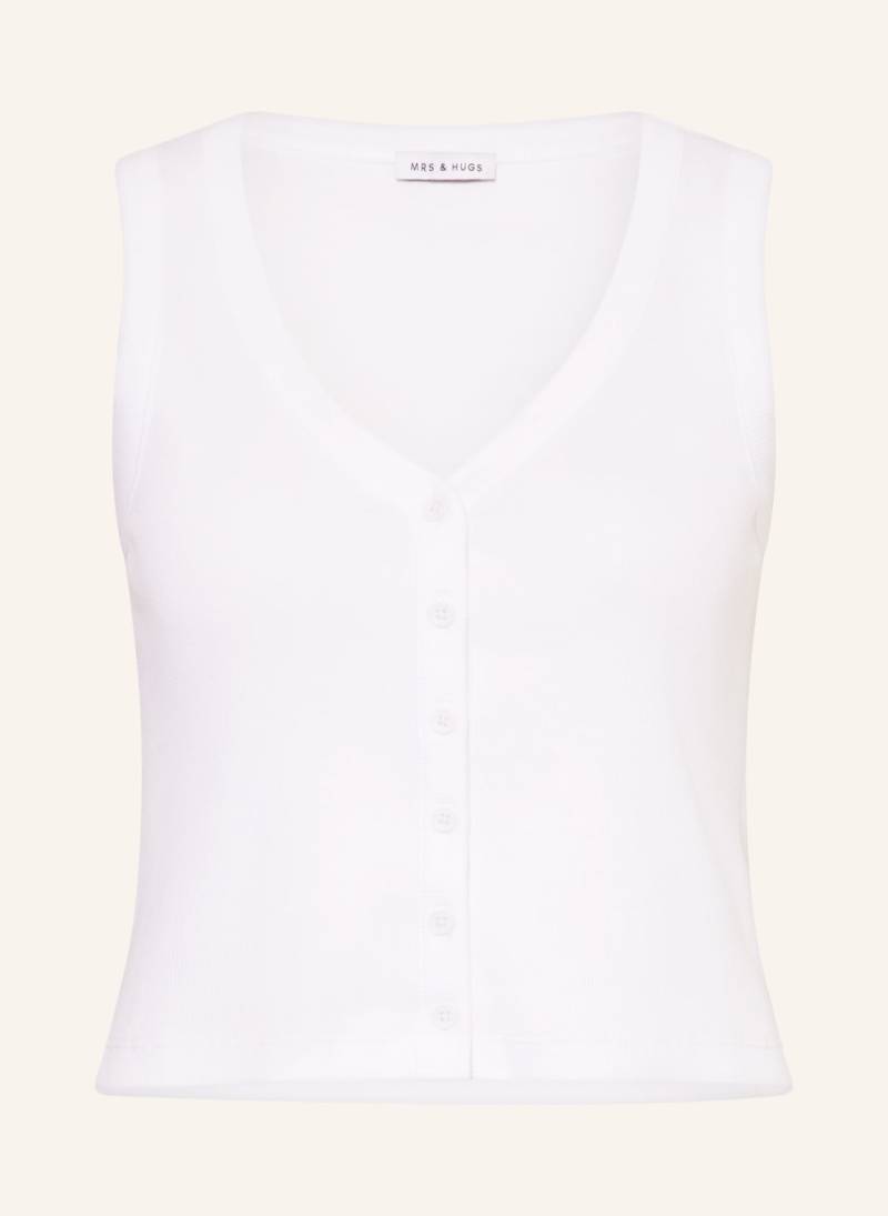 Mrs & Hugs Jerseytop weiss von Mrs & HUGS