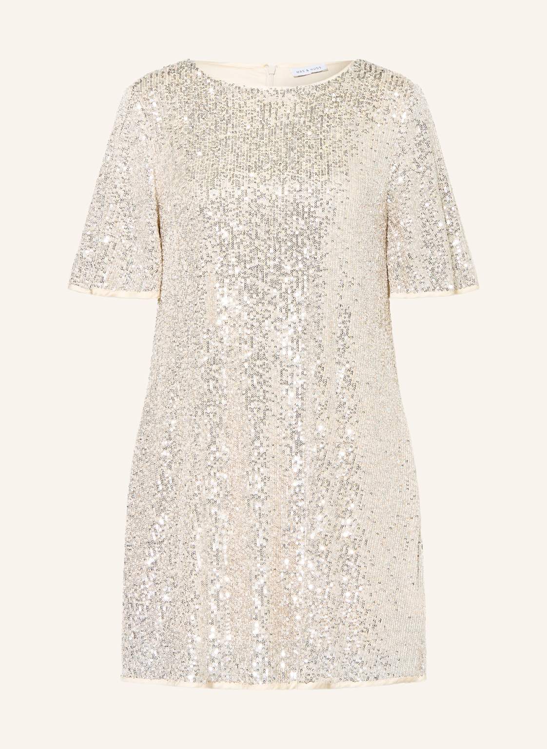 Mrs & Hugs Kleid Mit Pailletten beige von Mrs & HUGS