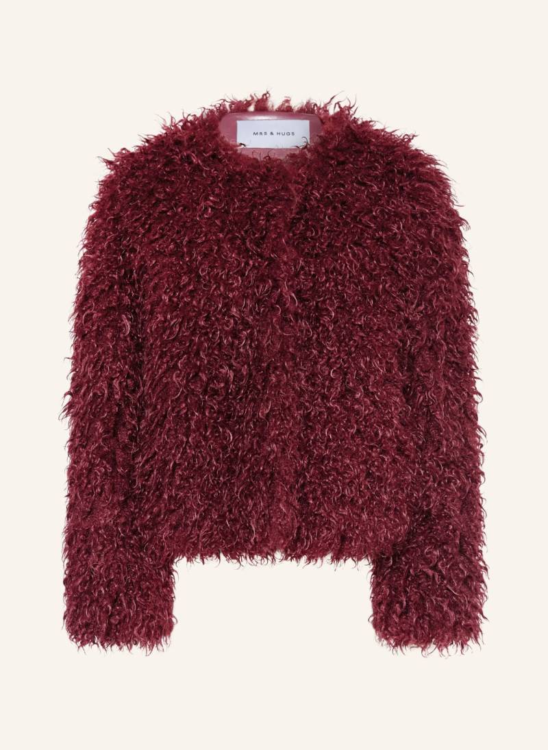 Mrs & Hugs Kunstfell-Jacke rot von Mrs & HUGS