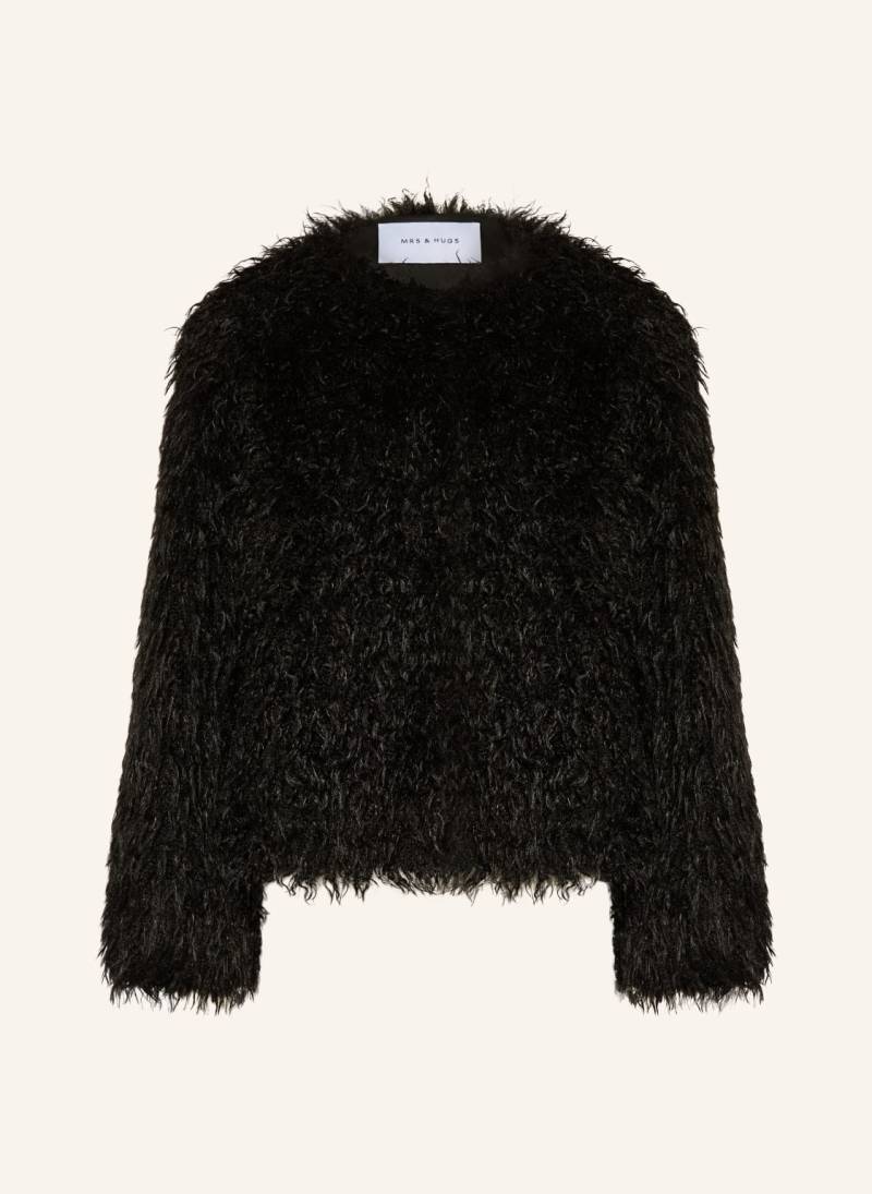 Mrs & Hugs Kunstfell-Jacke schwarz von Mrs & HUGS