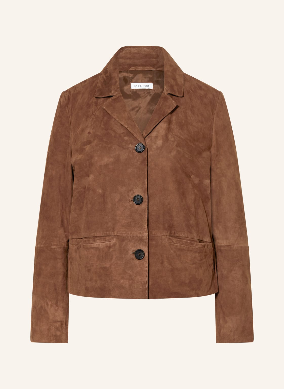 Mrs & Hugs Lederjacke braun von Mrs & HUGS