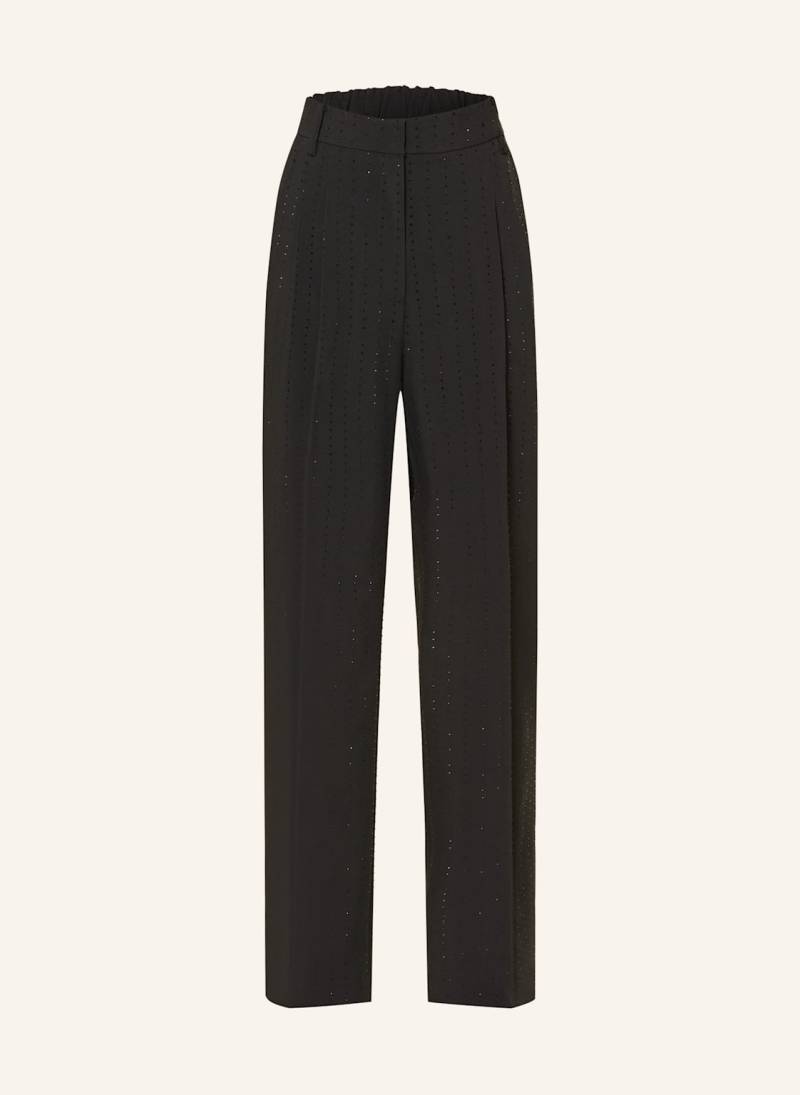 Mrs & Hugs Marlenehose Mit Schmucksteinen schwarz von Mrs & HUGS