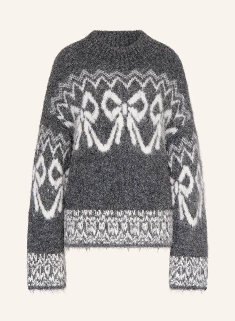 Mrs & Hugs Oversized-Pullover Mit Alpaka grau von Mrs & HUGS